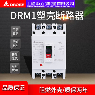 塑殼斷路器DRM1-100S/3300家用電閘過(guò)載短路保護(hù)空氣開(kāi)關(guān)